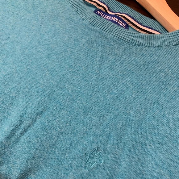 Miller and Monroe Turquoise Light Sweater Sz XL - Picture 5 of 7